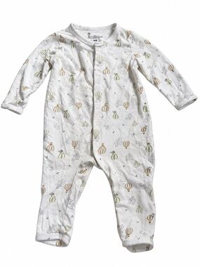Hoodadoo Organic Cotton Baby Romper 2-6M Hot Air Balloon Print